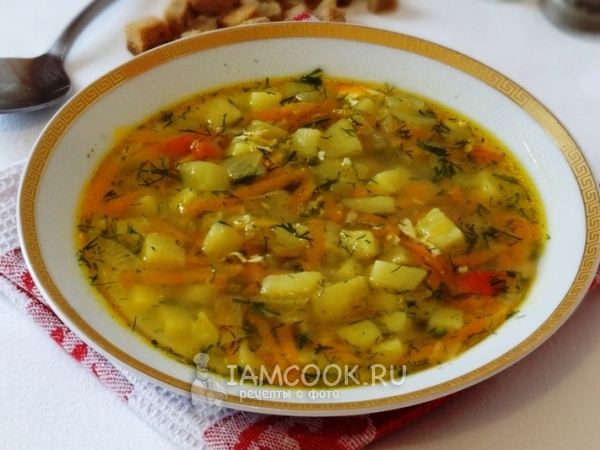 Картофельный суп с болгарским перцем, рецепт с фото