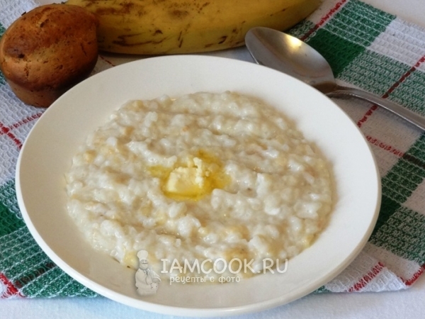 Рисовая каша с бананом, рецепт с фото
