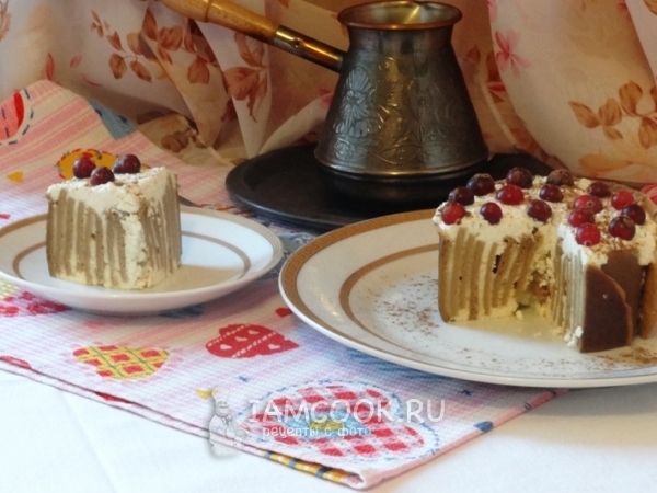 Кофейно-творожный тортик, рецепт с фото