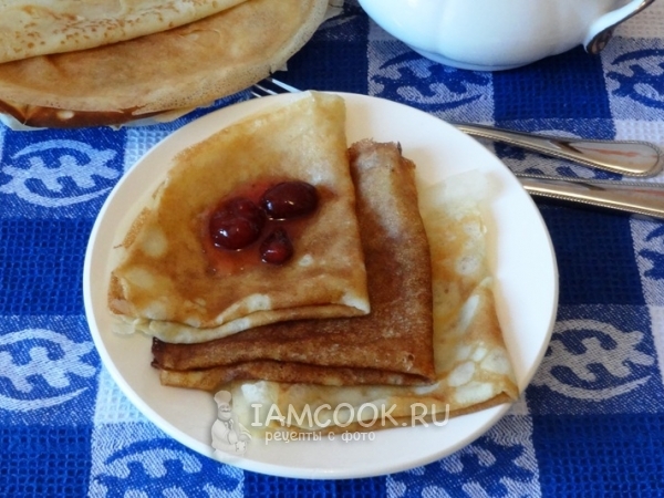 Блинчики на минералке и молоке, рецепт с фото