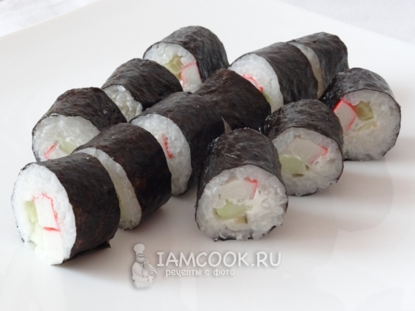 Роллы с крабовыми палочками, рецепт с фото