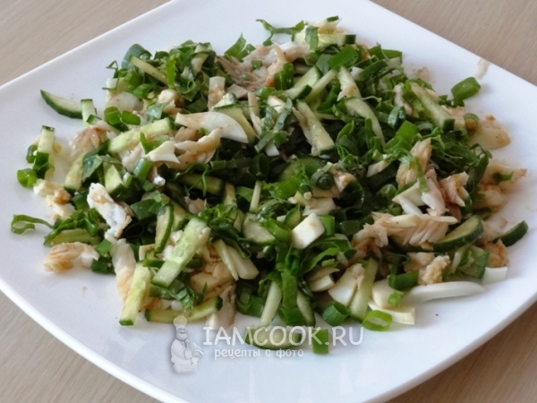 Салат из трески и щавеля, рецепт с фото