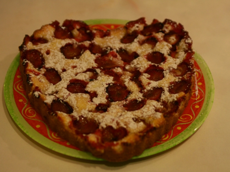 Сливовый пирог перевертыш, рецепт с фото