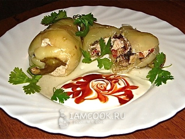 Перцы, фаршированные индейкой и грибами, рецепт с фото